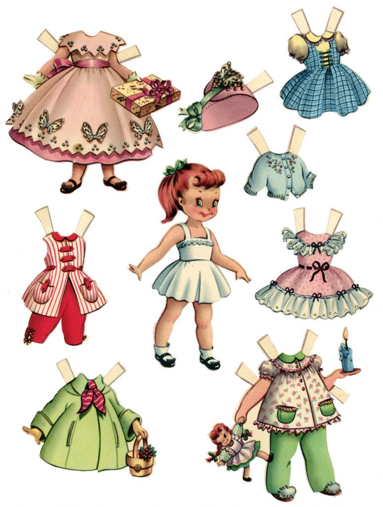 Bonecas de vestir: imãs de geladeira , Coisas da Léia