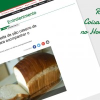Receita de pão caseiro no jornal Hora de SC