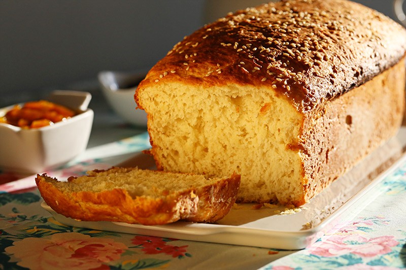 Pão integral de batata doce e cará