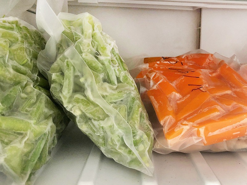 forma correta de congelar legumes - armazenagem