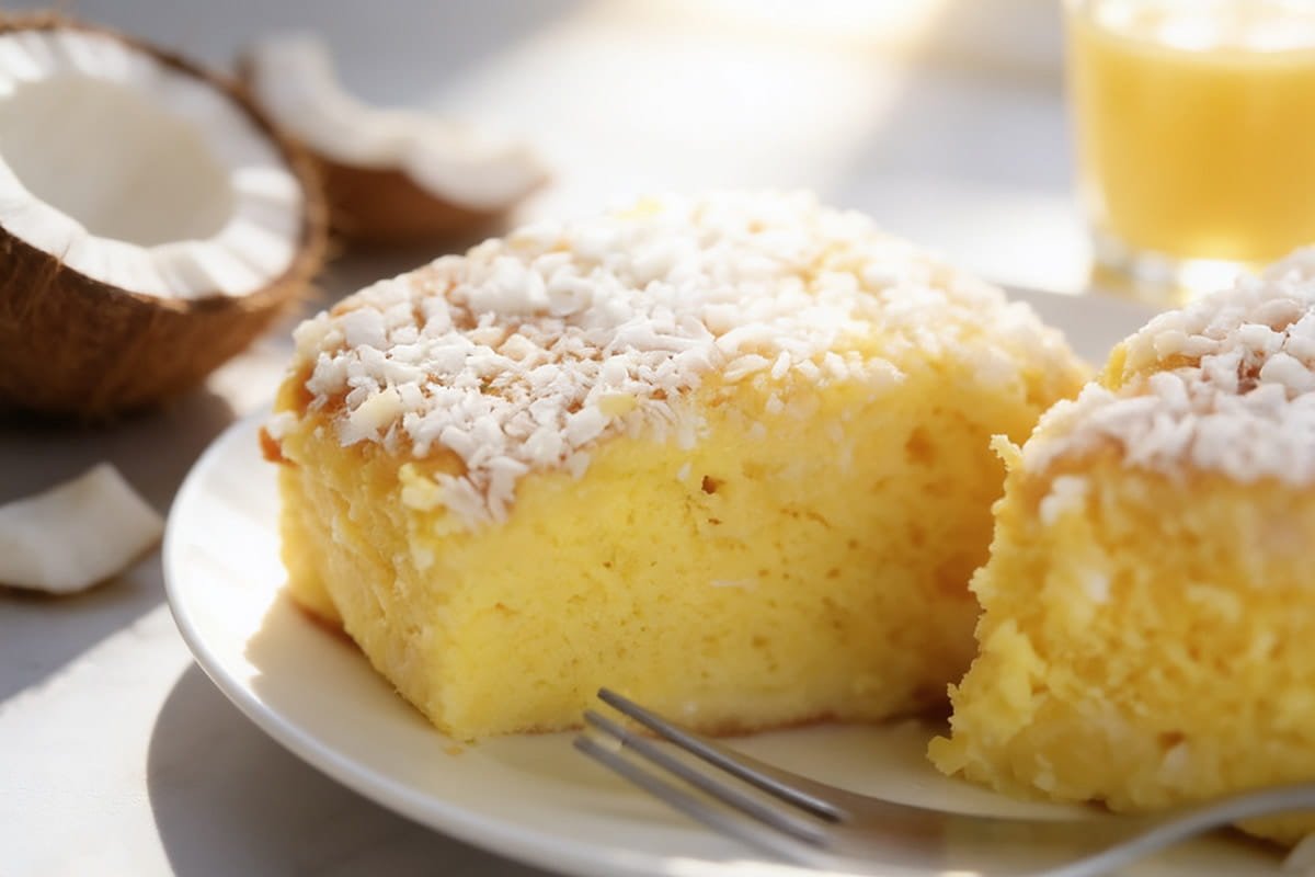 bolo de coco ou toalha felpuda