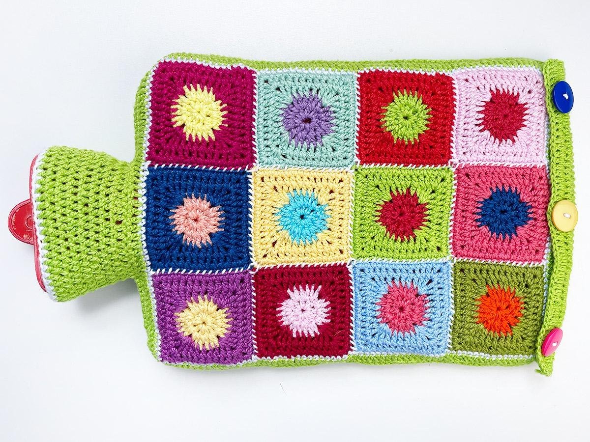 Capa para bolsa de água quente em crochê