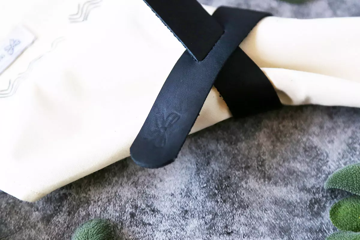 Porta guardanapo em couro preto - Imagem 3