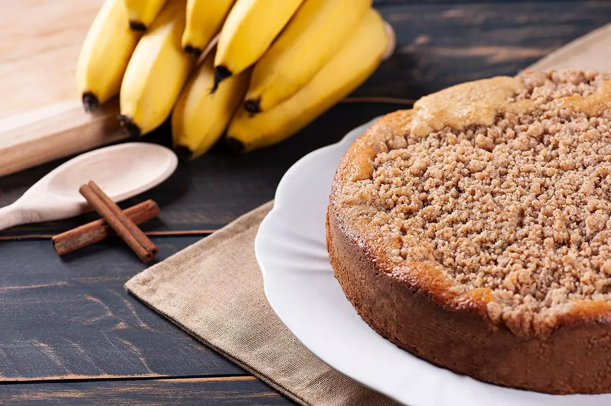 Cuca de banana deliciosa