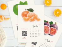 Calendário 2022 com frutas e receitas – download gratuito
