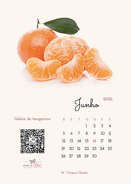 Calendário 2022 - junho