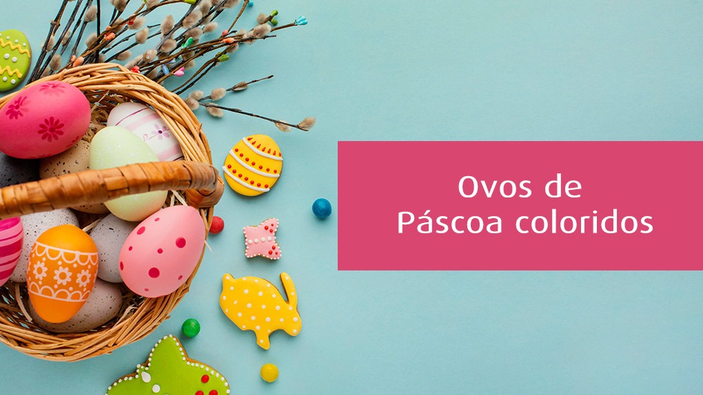 Ovos de Páscoa coloridos