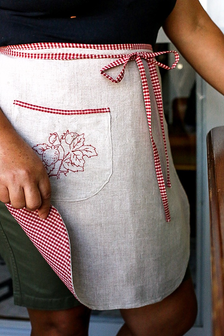 Avental de cozinha personalizado e bordado