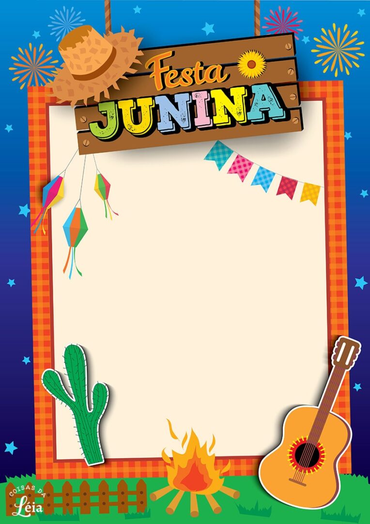 convite para uma Festa Junina simples e barata