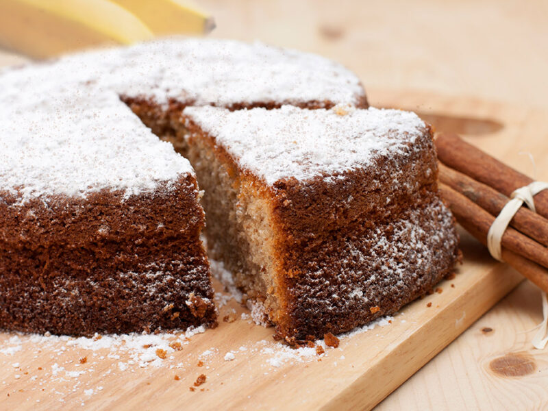 Bolo de banana de liquidificador – fofinho e cheiroso