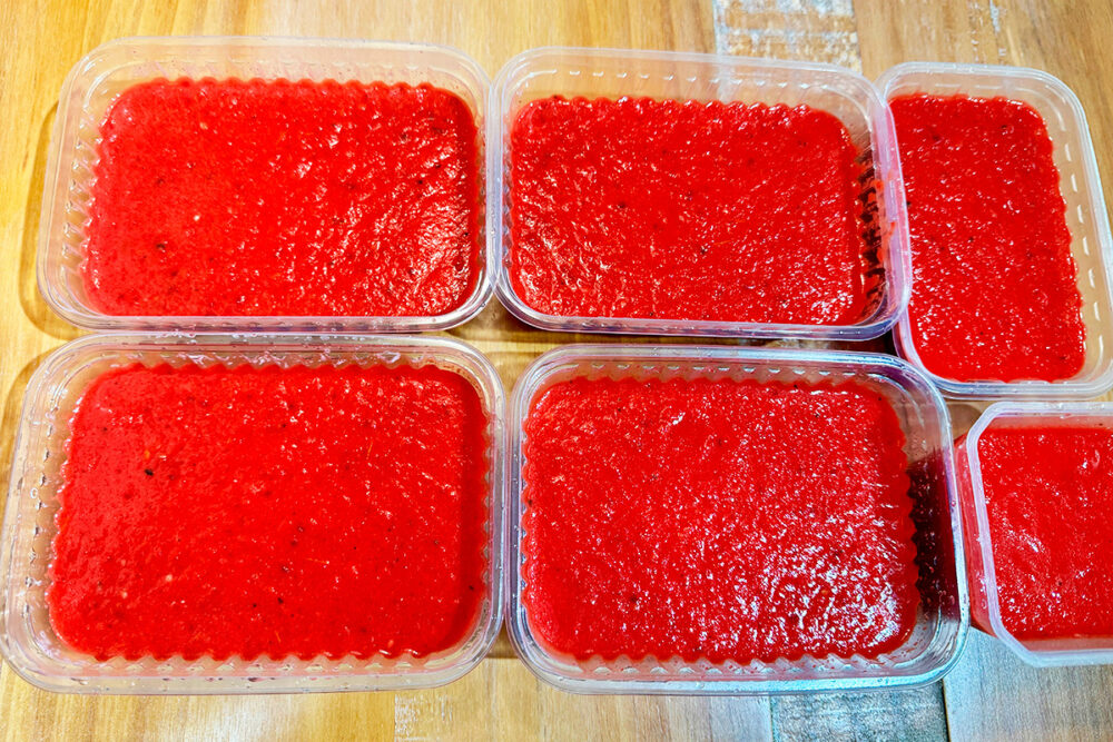 Molho vermelho, caseiro e de liquidificador