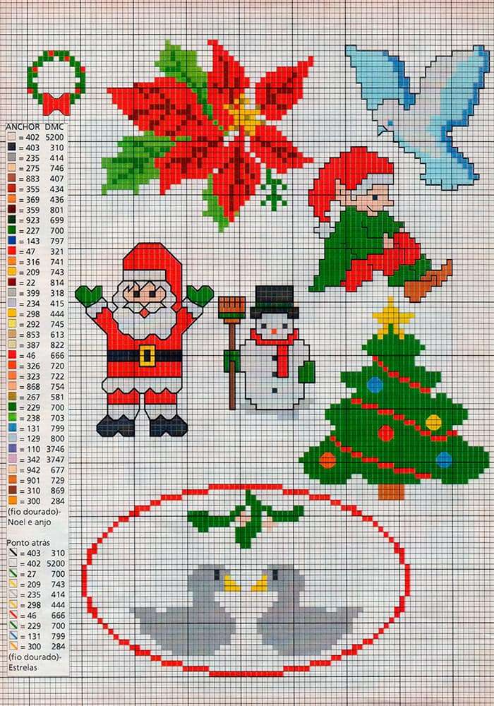 Graficos de natal - ponto cruz