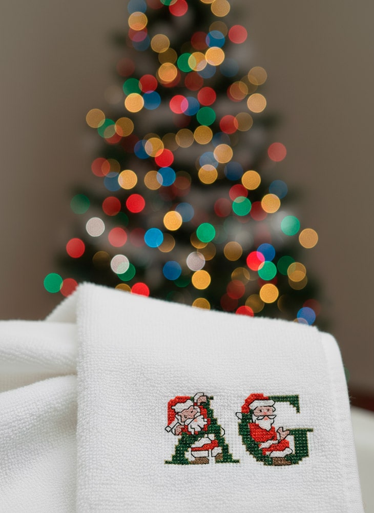 monograma de natal - ponto-cruz