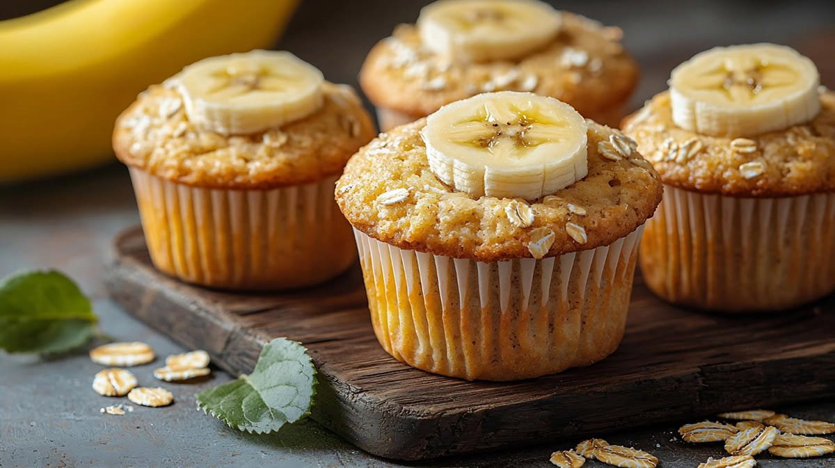 bolinho de banana com aveia para lanche