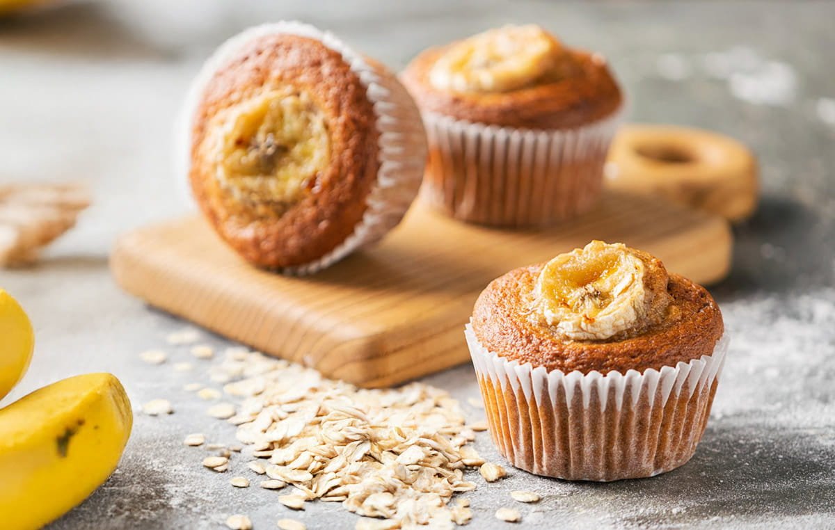 Bolinhos Integrais de Banana