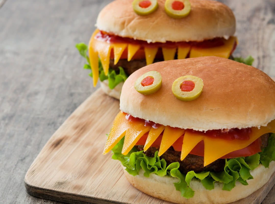 mini hamburguer para lanche