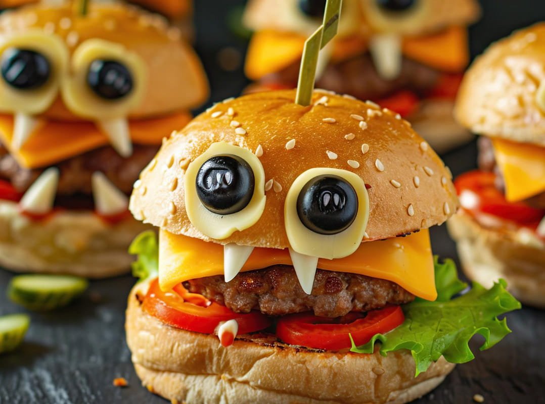 mini hamburguer para lanche