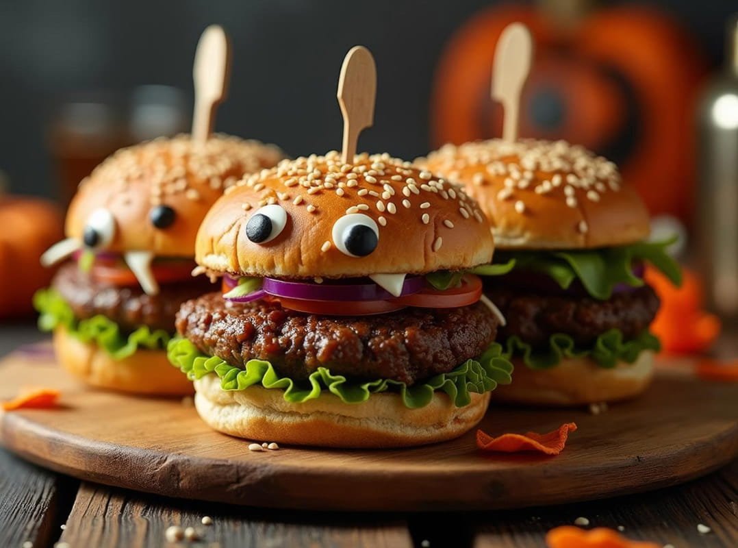 mini hamburguer para lanche