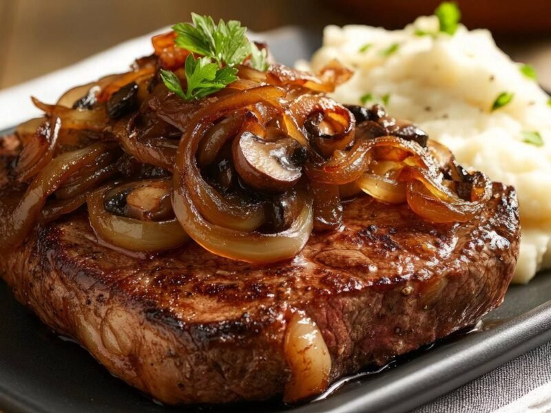Bife acebolado: receita fácil, suculenta e com molhinho