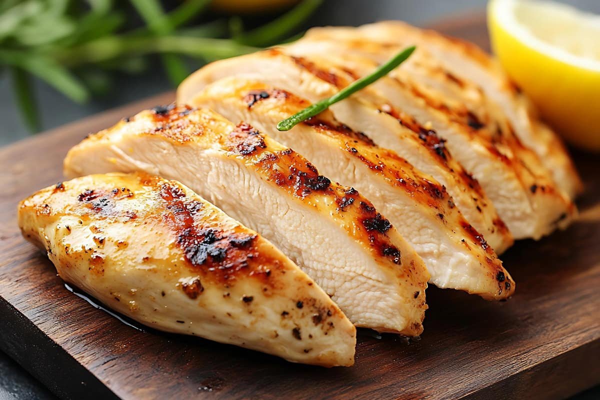 peito de frango suculento e macio