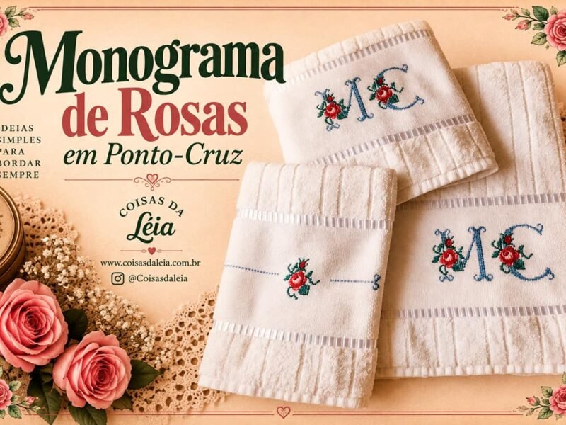 Monogramas em ponto-cruz: um pedacinho do enxoval que ganhou novos tempos